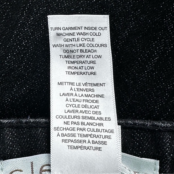 CLEO Petites Black Denim Straight Leg Stretch Jeans Size 12 - Picture 12 of 12